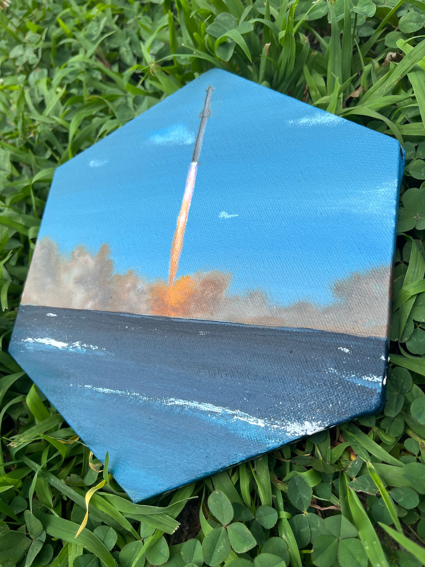 Starship Launch hand painted ORIGINALs - MADE TO ORDER - 3 sizes