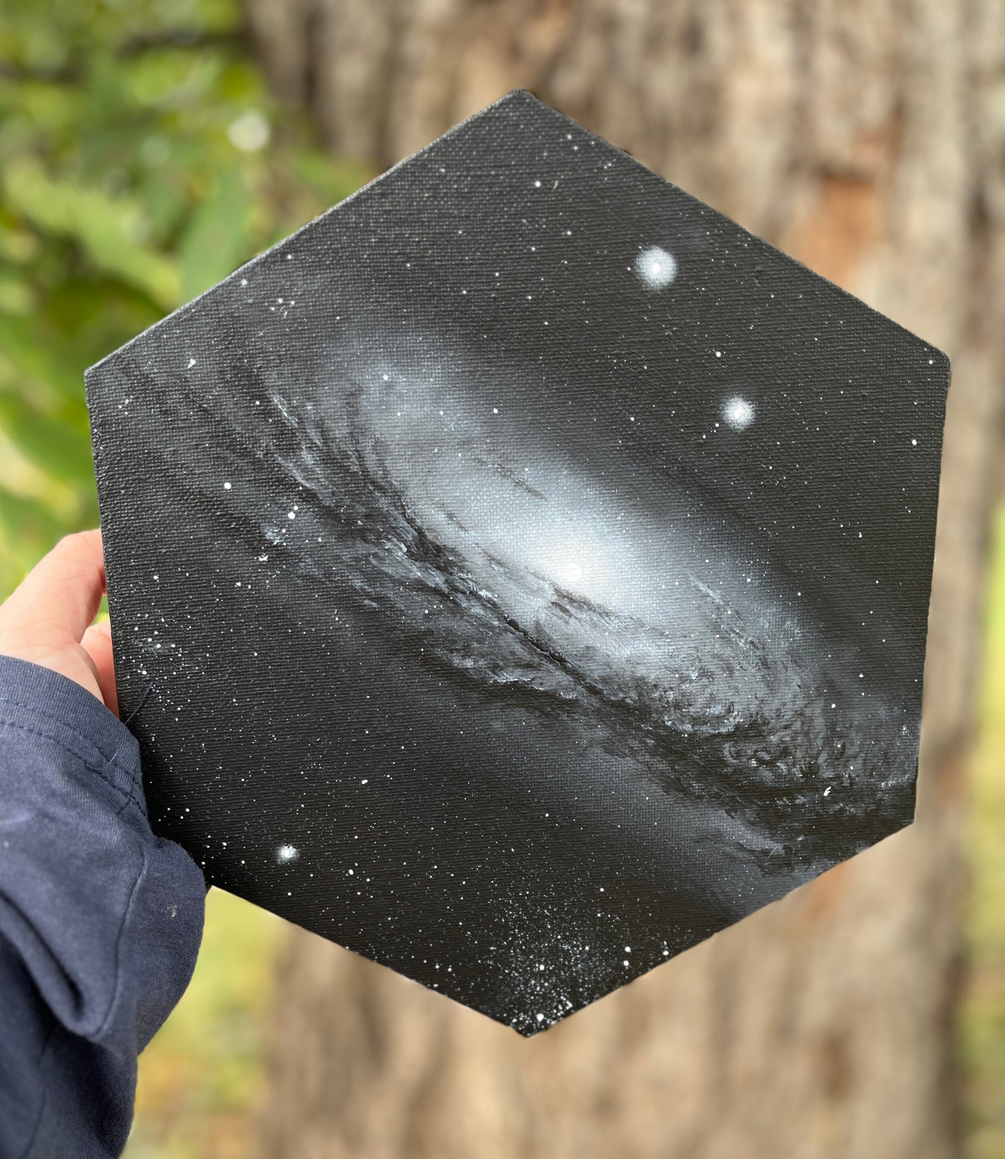 “Emergence” 10 inch hexagonal canvas ORIGINAL