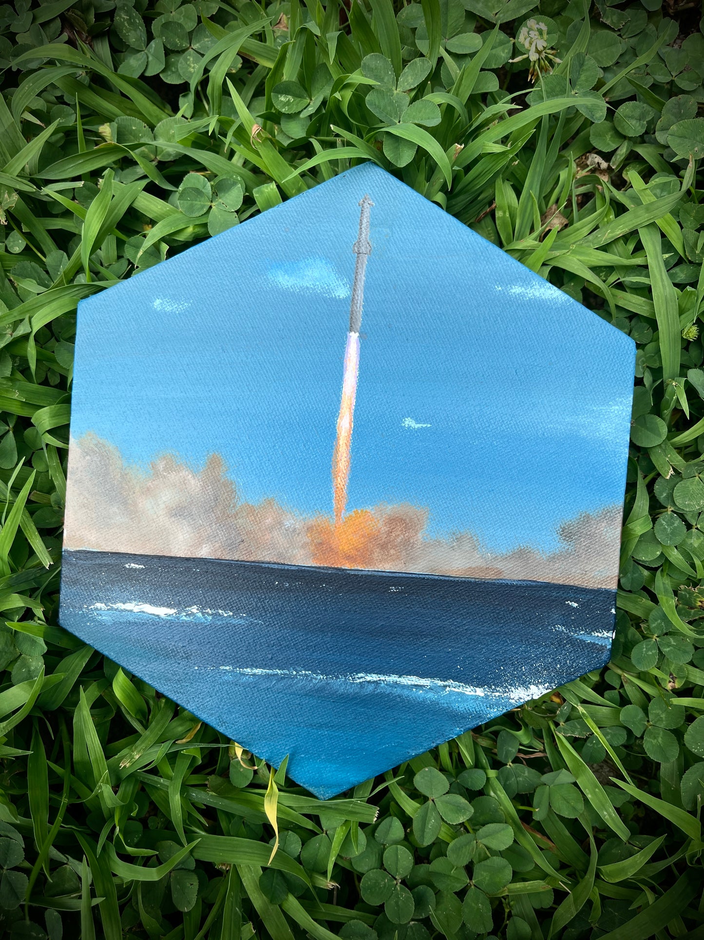 Starship Launch hand painted ORIGINALs - MADE TO ORDER - 3 sizes