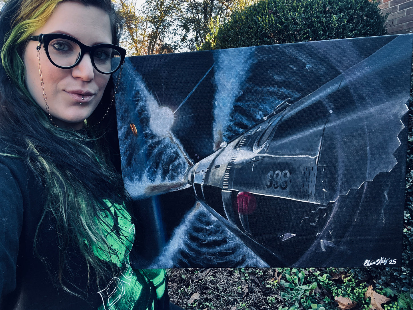 Mama I’m Coming Home 16x20 inch ORIGINAL Starship acrylic painting