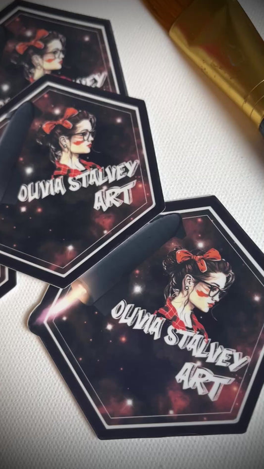 Olivia Stalvey Art Hex sticker