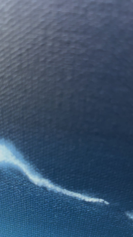 10x10inch Falcon9 Twilight Effect GLOW IN THE DARK acrylic painting