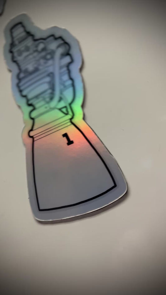 4 inch Holographic Raptor magnet